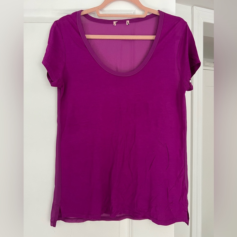 Women's Purple Short Sleeve Top